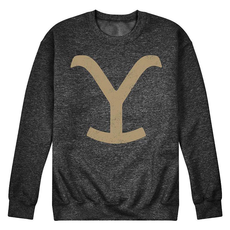 Mens Yellowstone Y Brand Fleece Sweatshirt Heather Grey Product Image