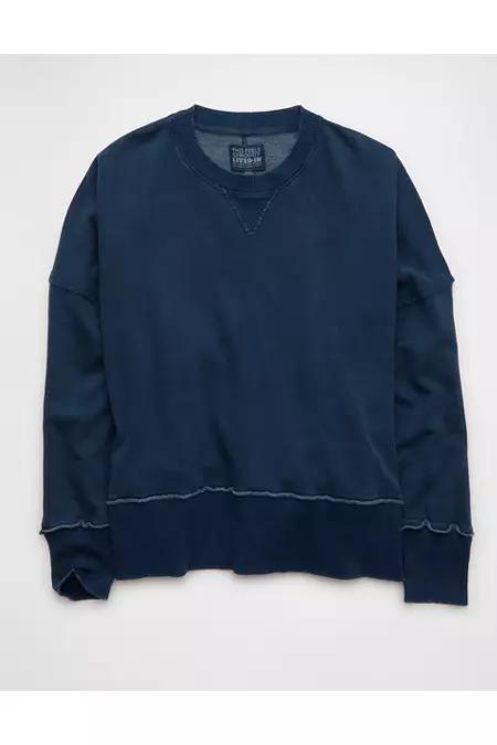 AE Big Hug Crew Neck Sweatshirt Womens Product Image