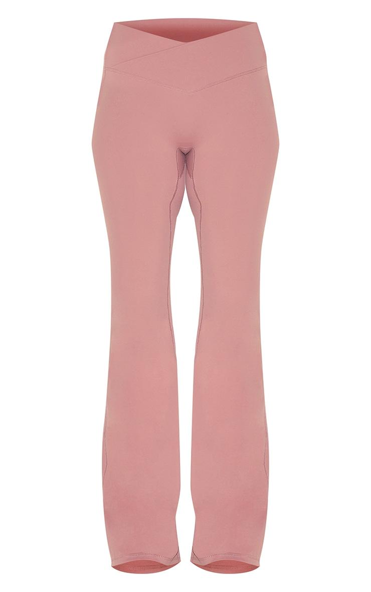 Mauve Sculpt Wrap Waist Yoga Pants Product Image