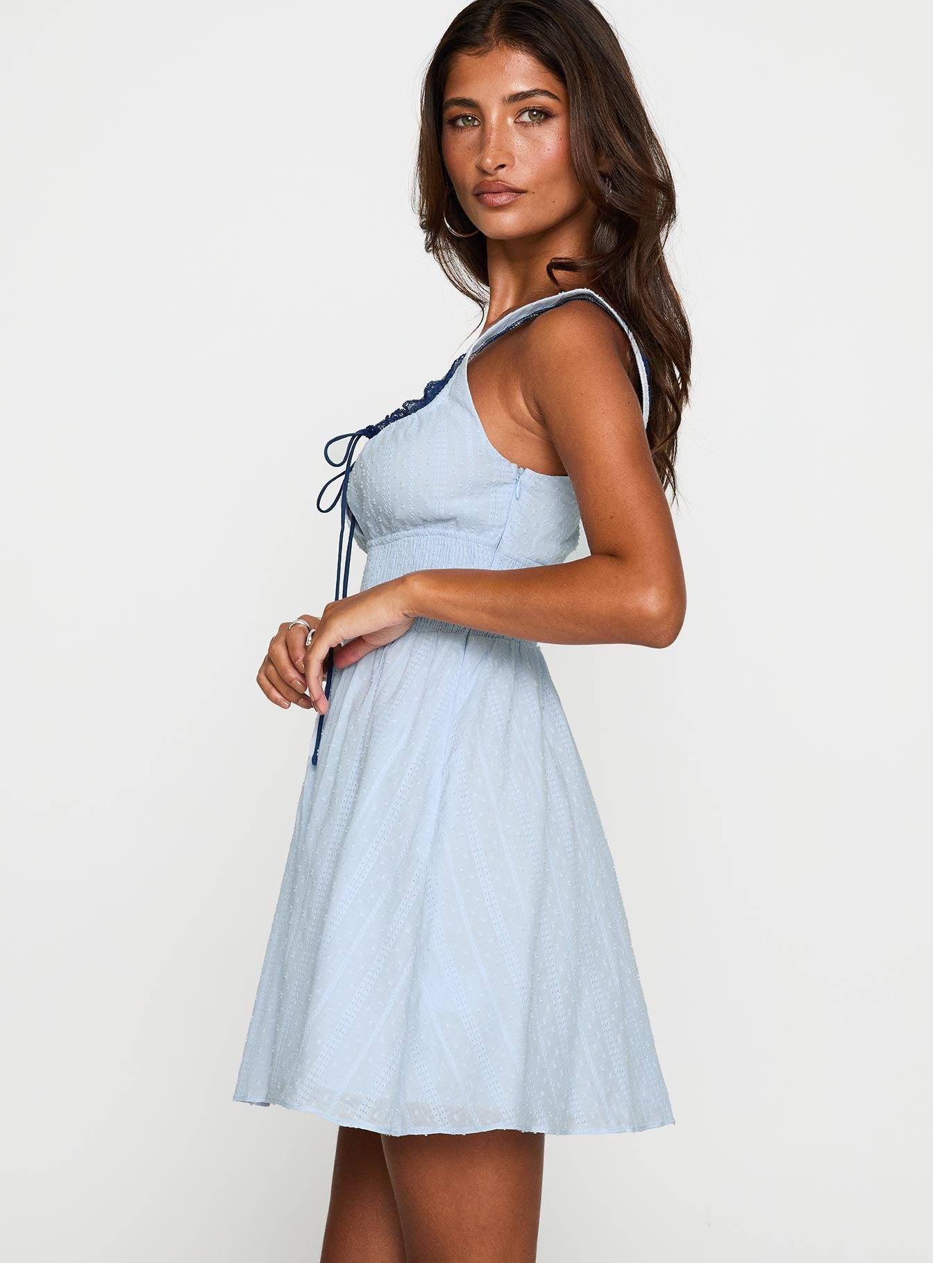 Natilda Mini Dress Blue Product Image