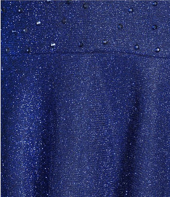 City Vibe Plunge Neck Spaghetti Strap Skater Party Dress Product Image