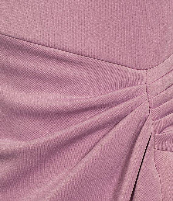 Jessica Howard Beaded Crew Neck Cap Sleeve Faux Wrap Dress Product Image