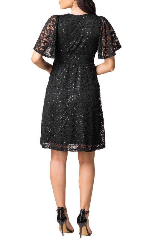 Starry Sequin Lace Cocktail Dress Product Image