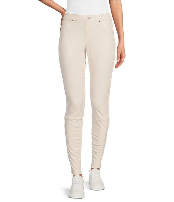 HUE Leatherette Jeans Mid Rise Full Length Leggings Product Image