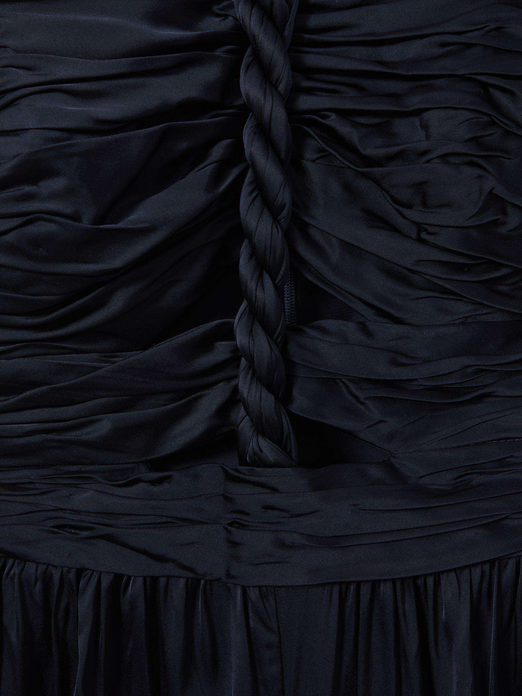 Amur Ruche Detail Wide Leg Jumpsuit in Navy Product Image