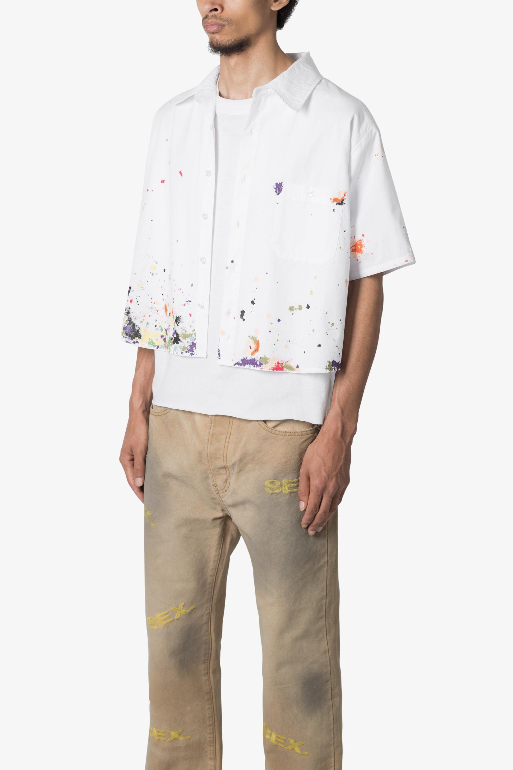 Poplin Painter S/S Shirt - White Product Image