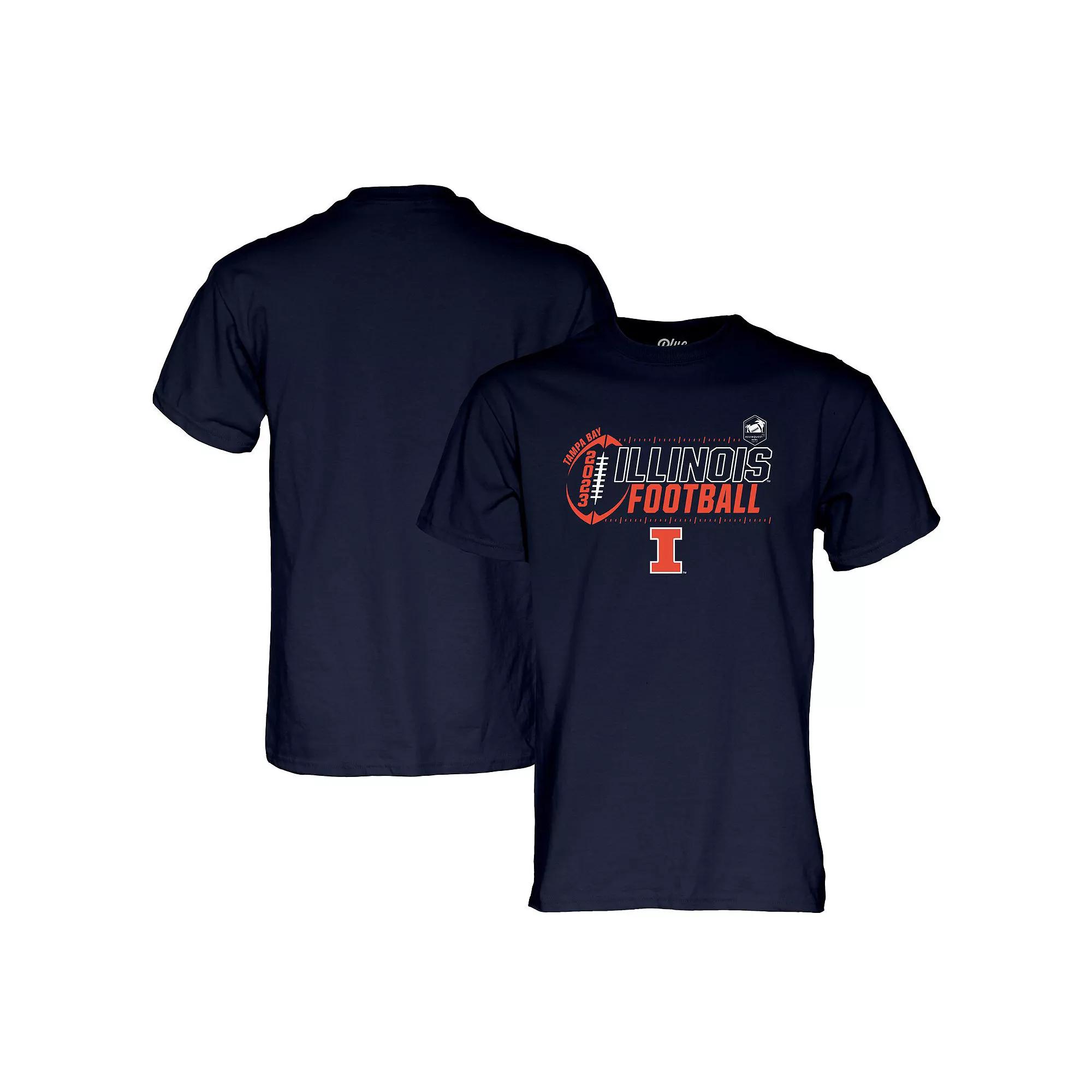 Men's Blue 84 Navy Illinois Fighting Illini 2023 ReliaQuest Bowl T-Shirt, Size: Small Product Image