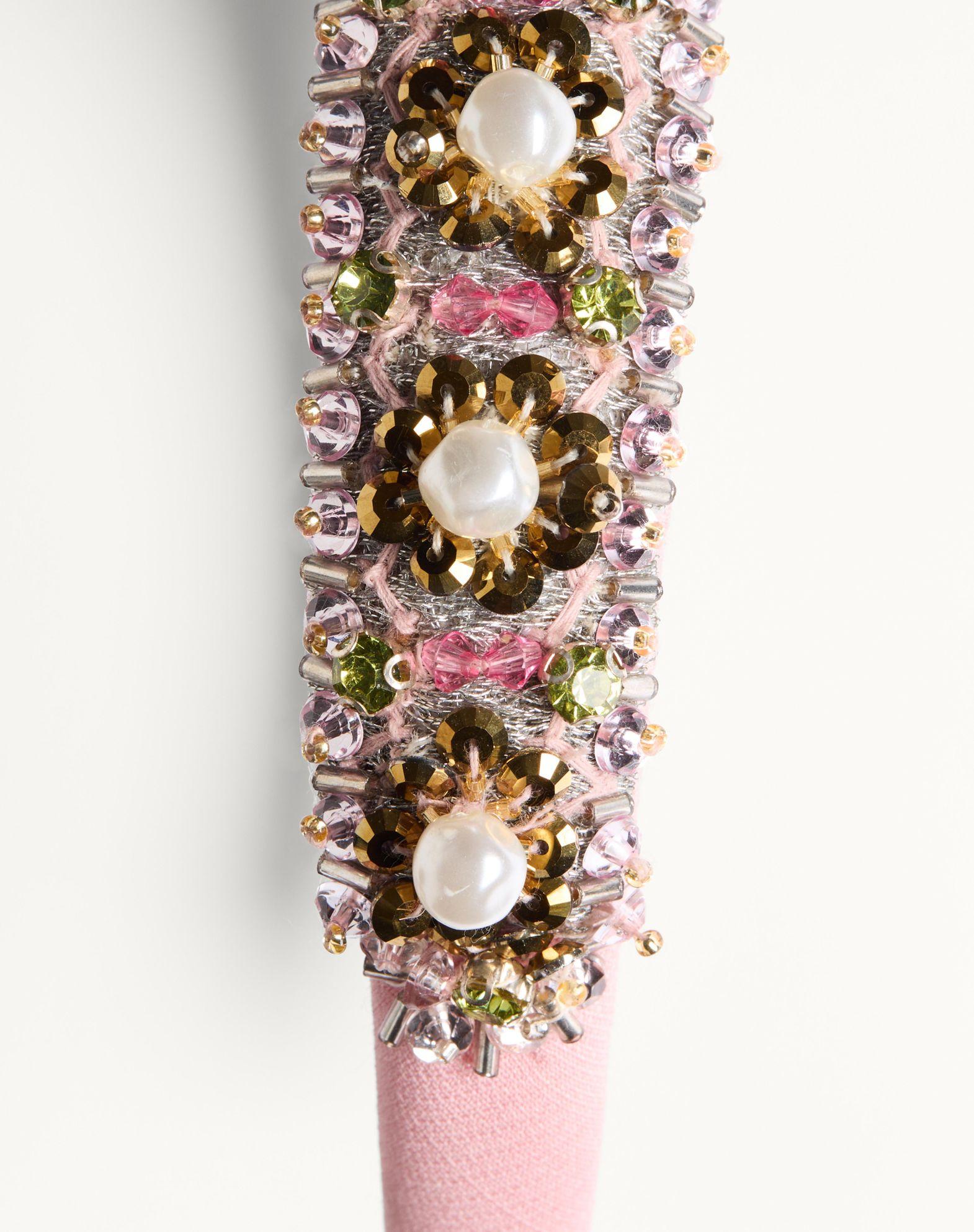 Valentino Wool And Silk Headband With Embroidery   Product Image