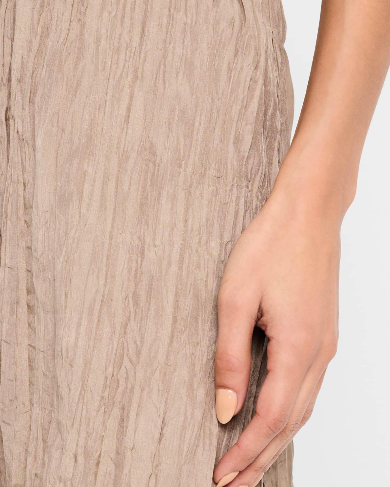 A-Line Crinkled Silk Maxi Skirt Product Image