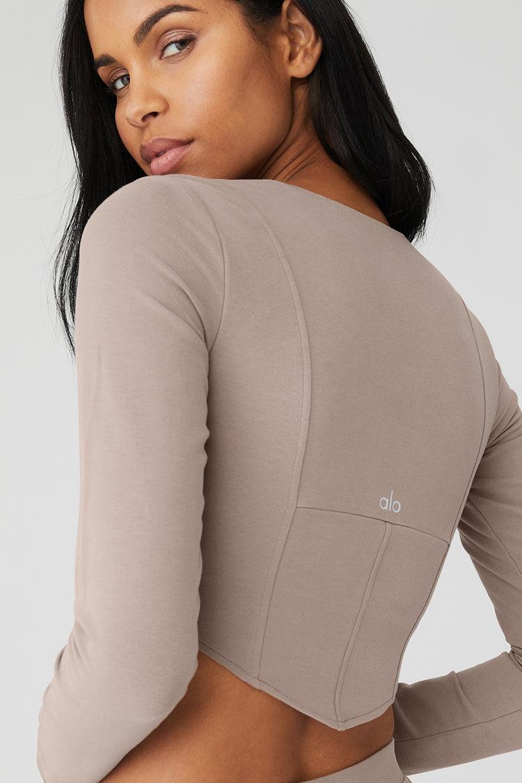 Soft Sculpt Long Sleeve - Taupe Product Image