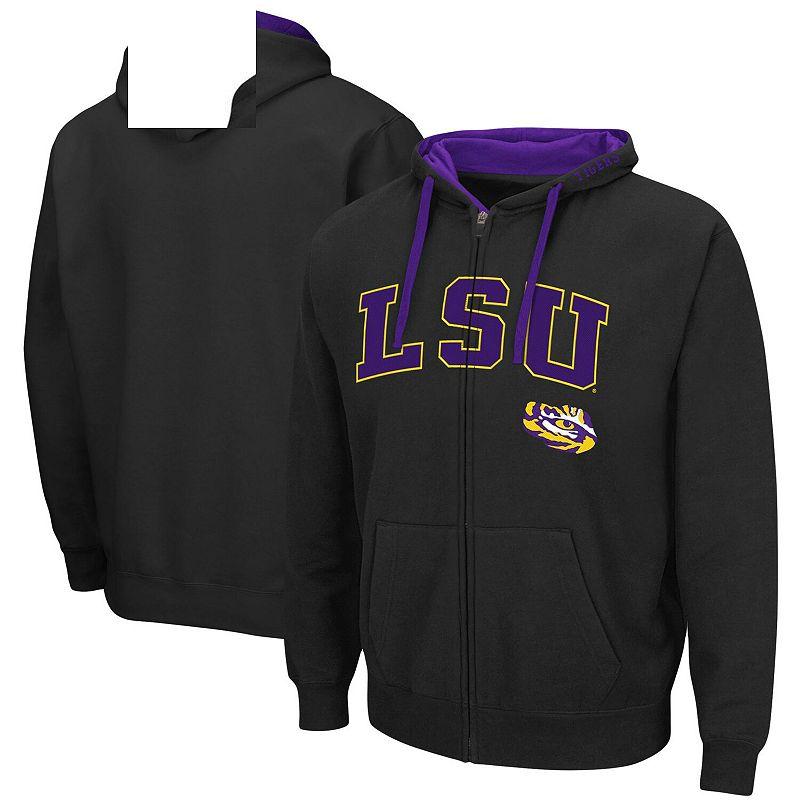 Men's Colosseum Black LSU Tigers Big & Tall Full-Zip Hoodie,  Product Image