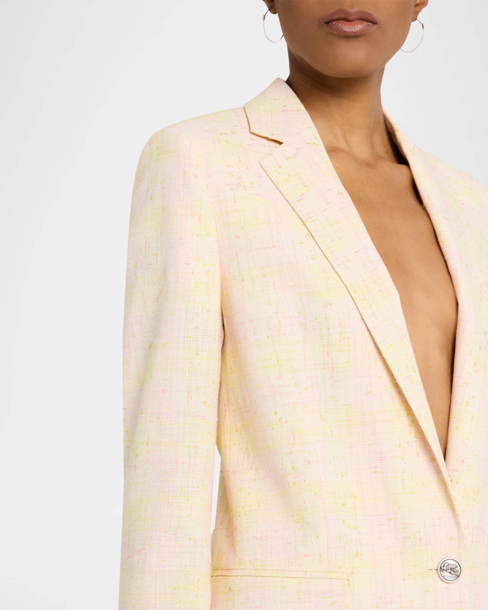 Iridescent Tweed Single-Breasted Jacket Product Image