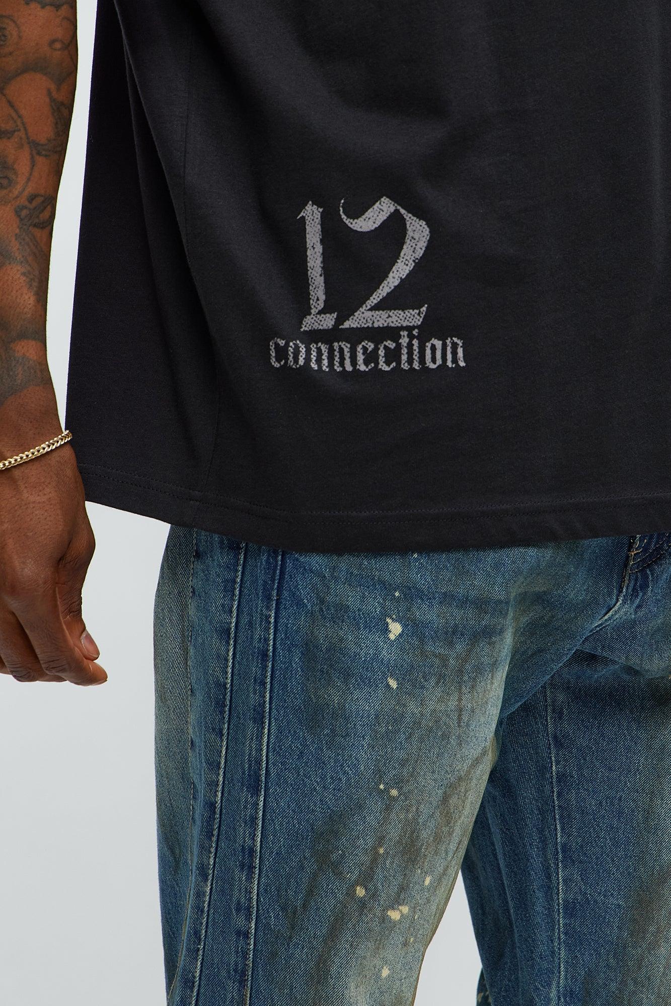 12 Global Oversized Short Sleeve Tee - Black Product Image