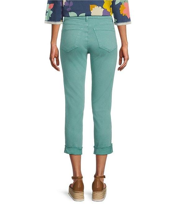 KUT from the Kloth Amy Straight Leg Rolled Up Fray Hem Cropped Jeans Product Image