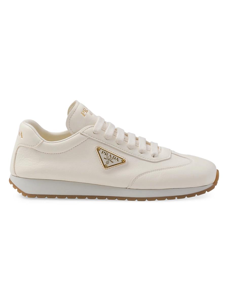 Prada Womens Leather Sneakers Product Image