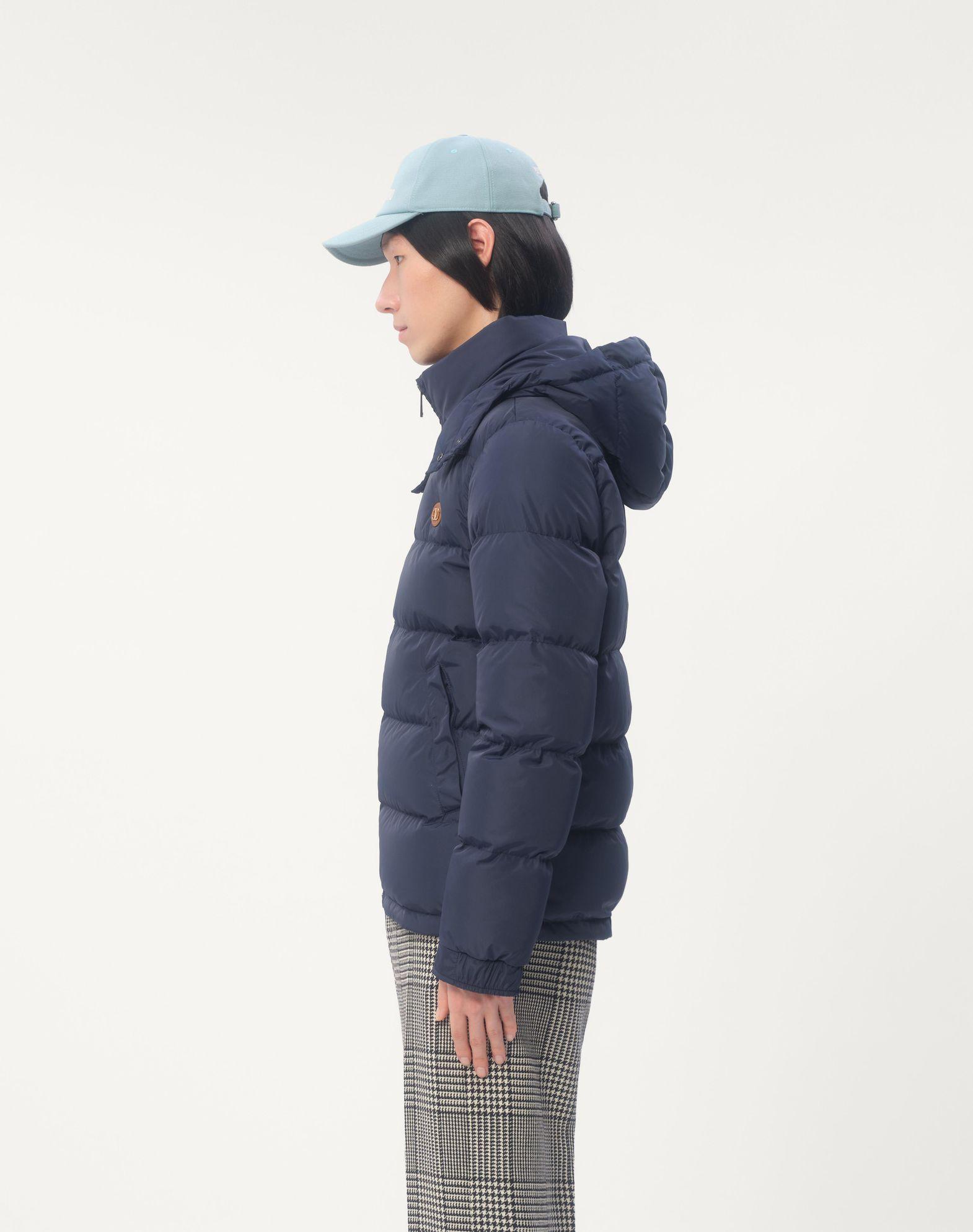 Nylon Hooded Down Jacket With Vlogo Patch Product Image