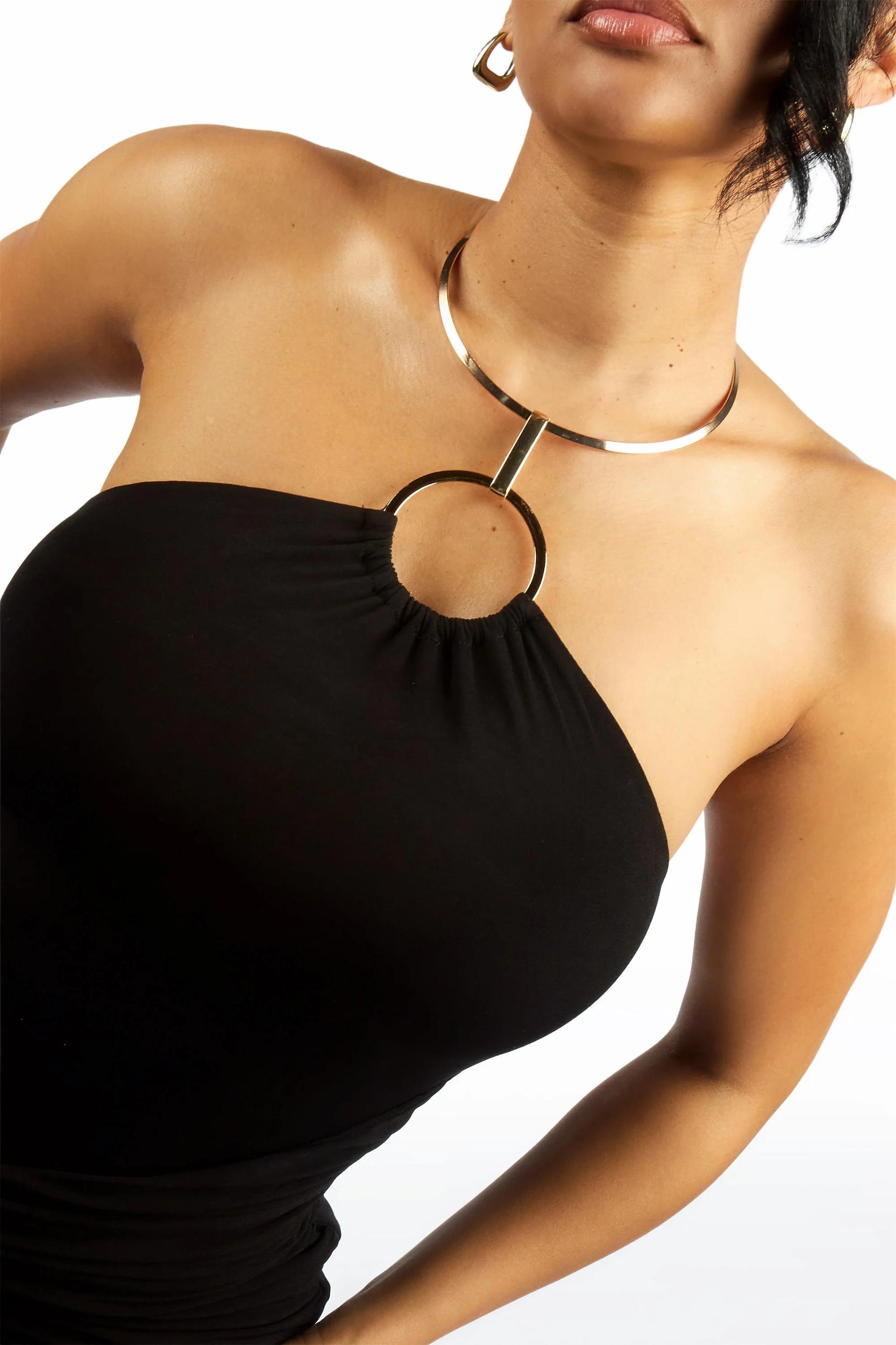 Front Row Ring Black Mini Dress Female Product Image