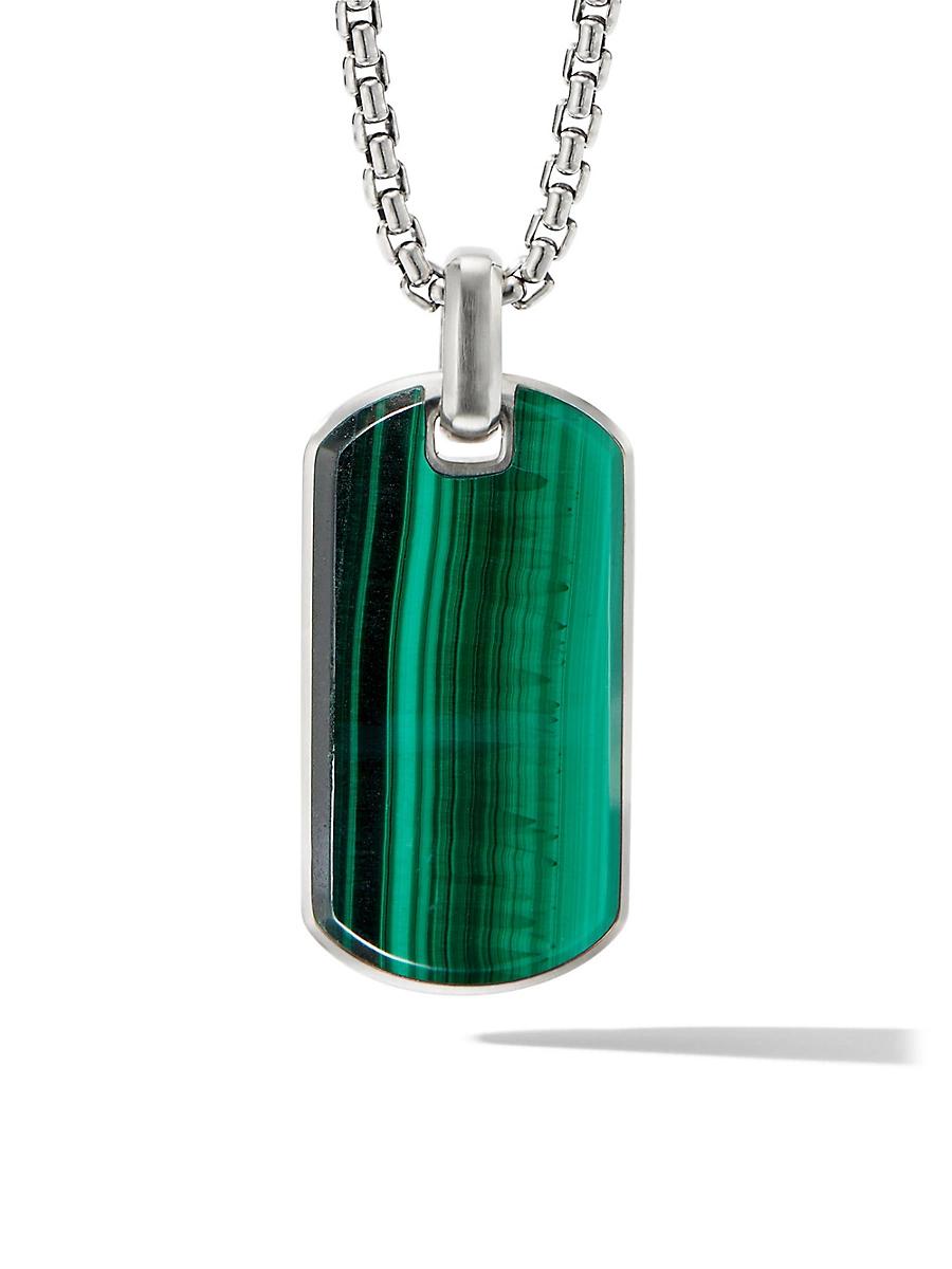 Mens Chevron Tag in Sterling Silver Product Image