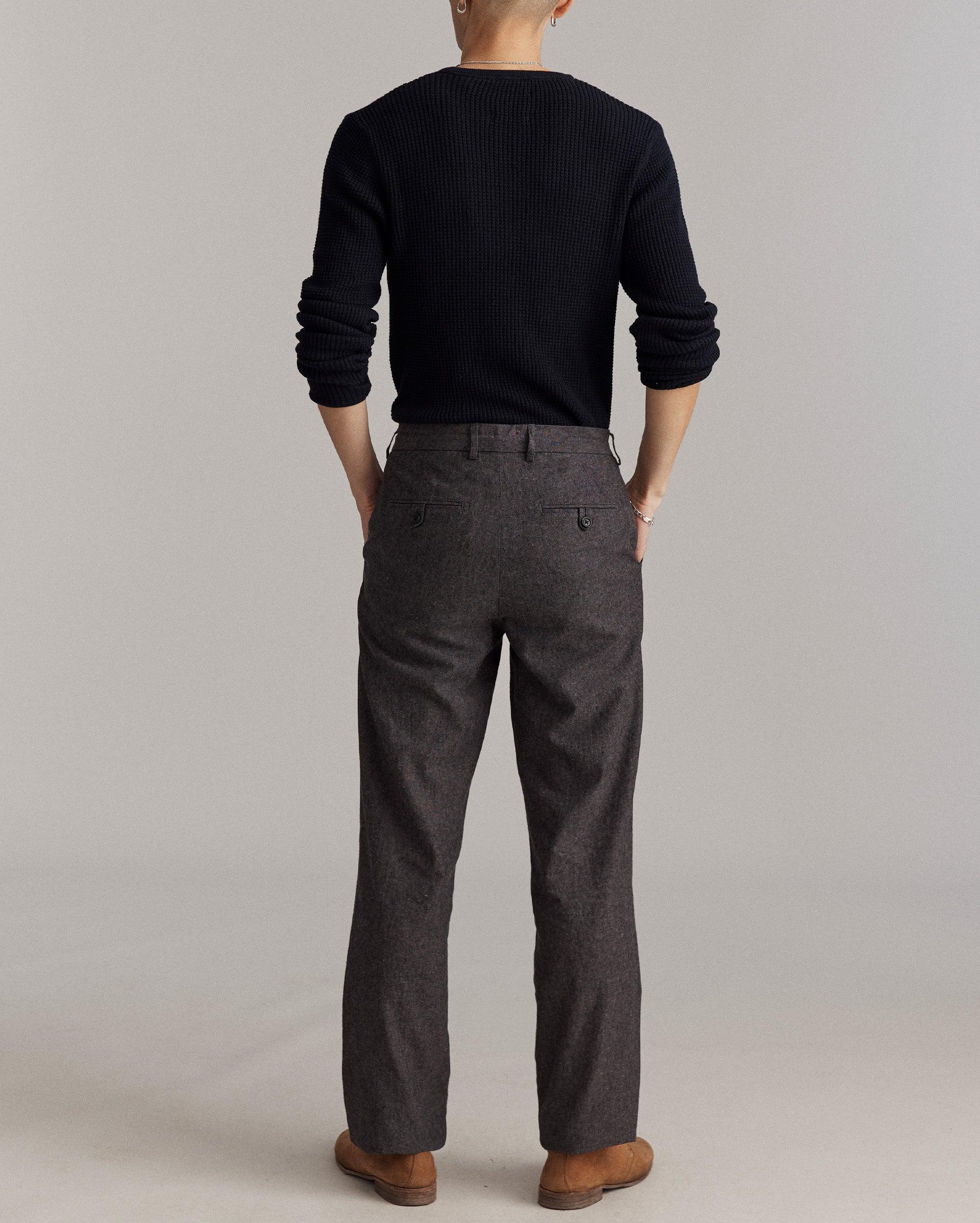 Chambray Flat Front Pant -  Product Image