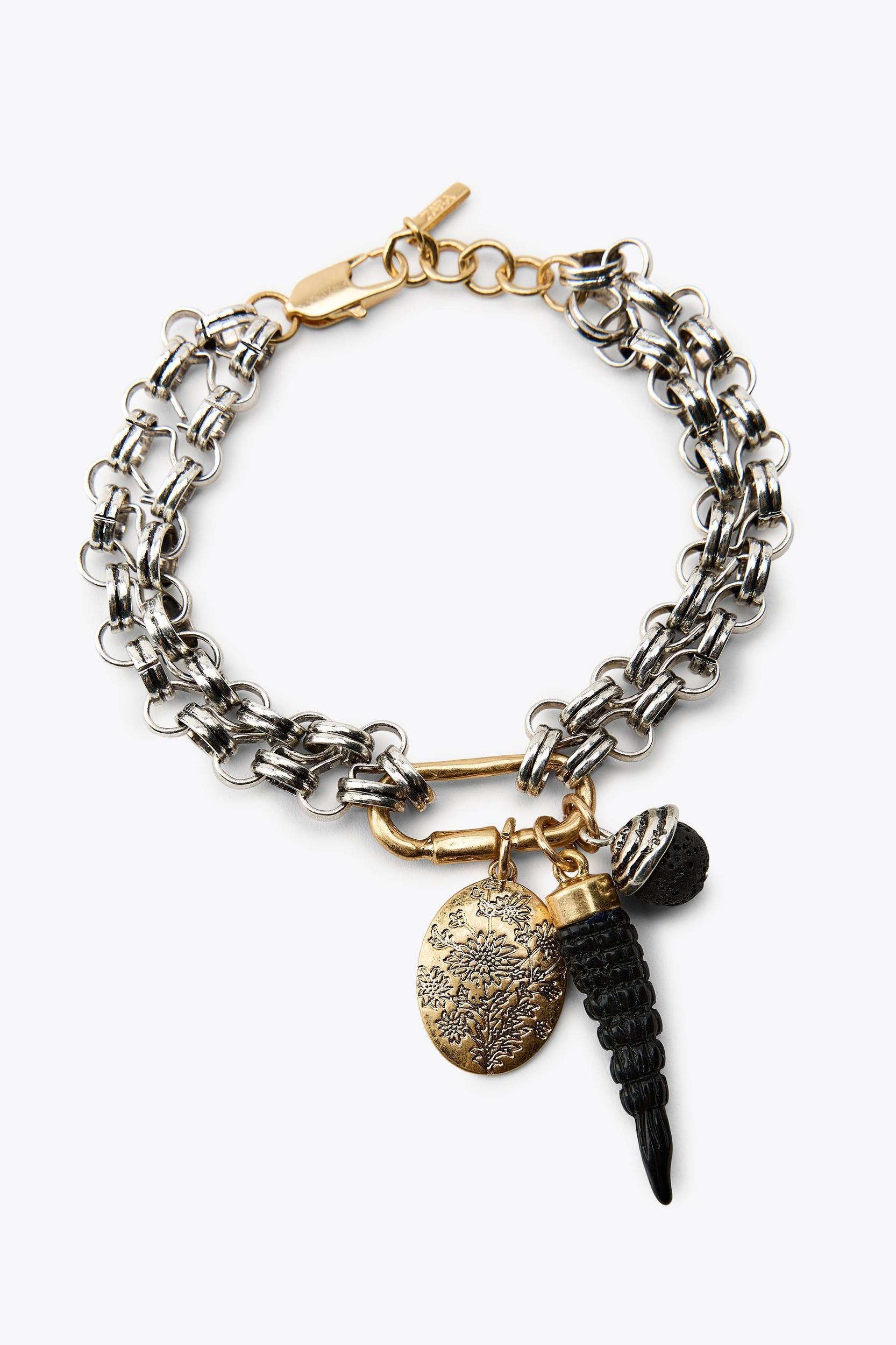 TWO-PACK OF MEDALLION AND CHARM BRACELETS Product Image