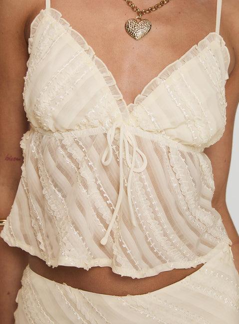 Jacintha Top Cream Product Image