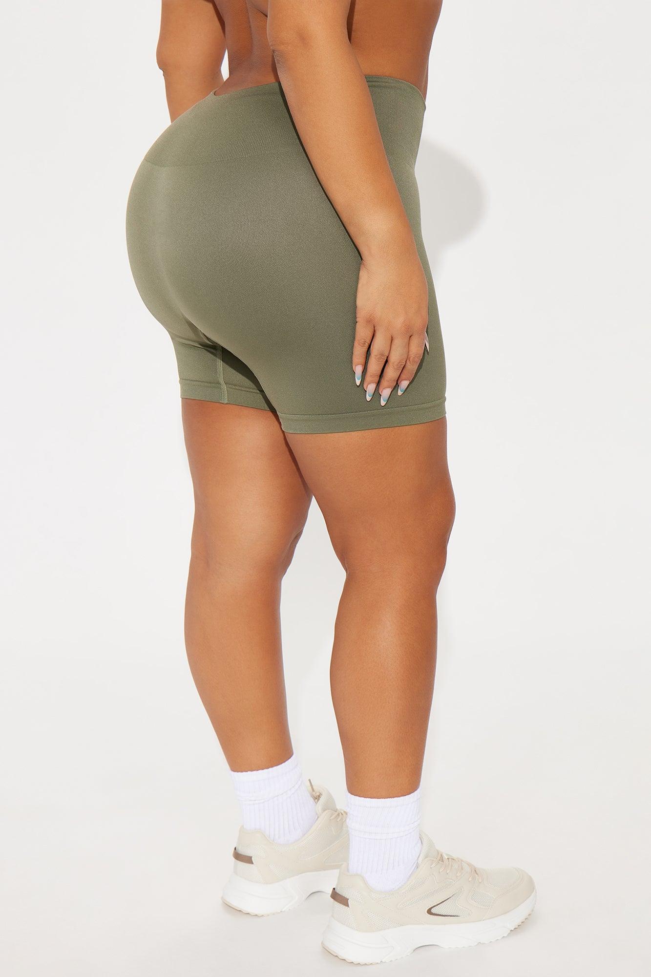 Mia Seamless Biker Short - Olive Female Product Image