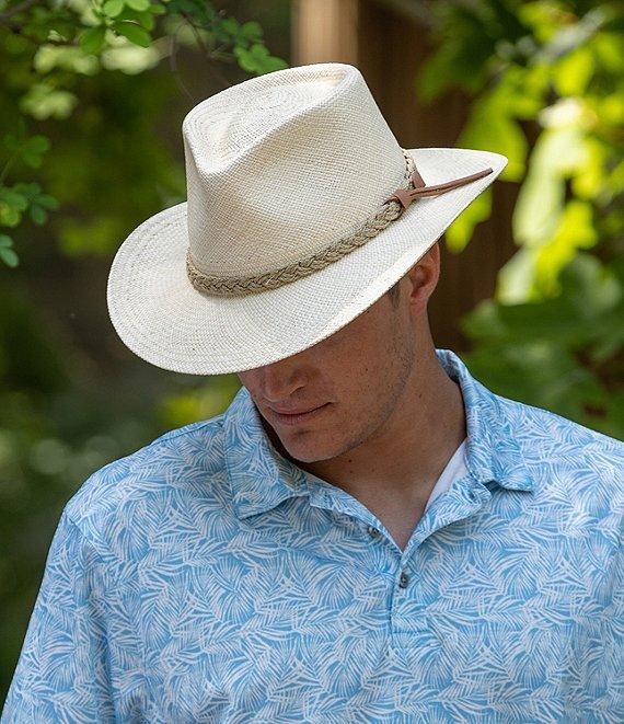 Dorfman Milano Scala Genuine Panama Outback Taos 3#double; Brim Hat Product Image