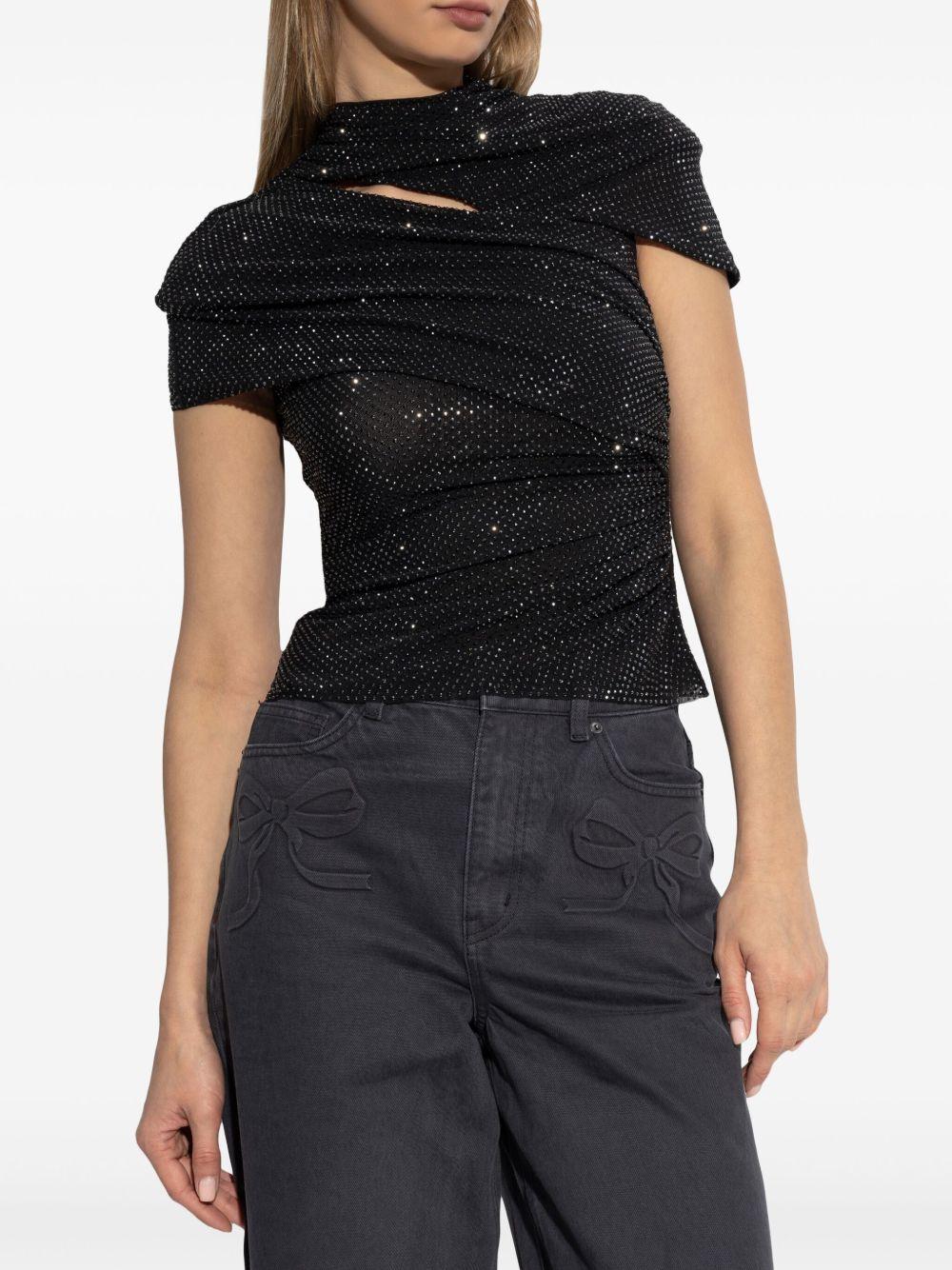 sequinned wrap-around top  Product Image