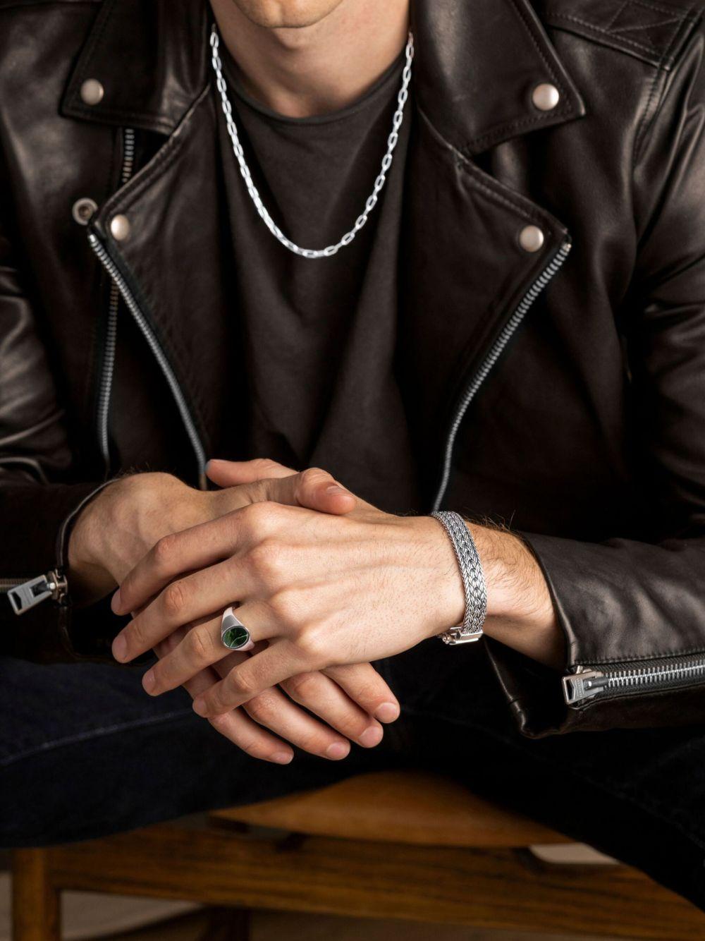 jade polished signet ring Product Image