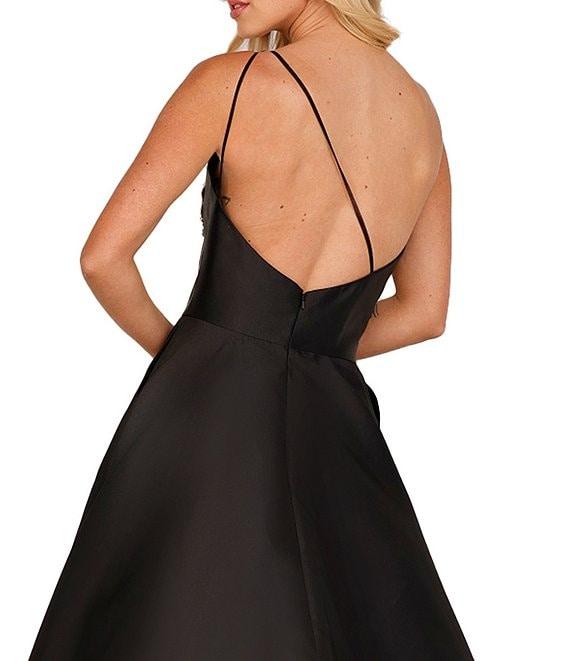 Terani Couture Sleeveless One Shoulder Beaded Strap Back Detail Ball Gown Product Image