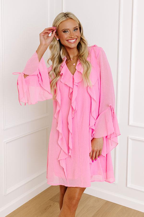 Sips and Sweets Ruffle Mini Dress Product Image