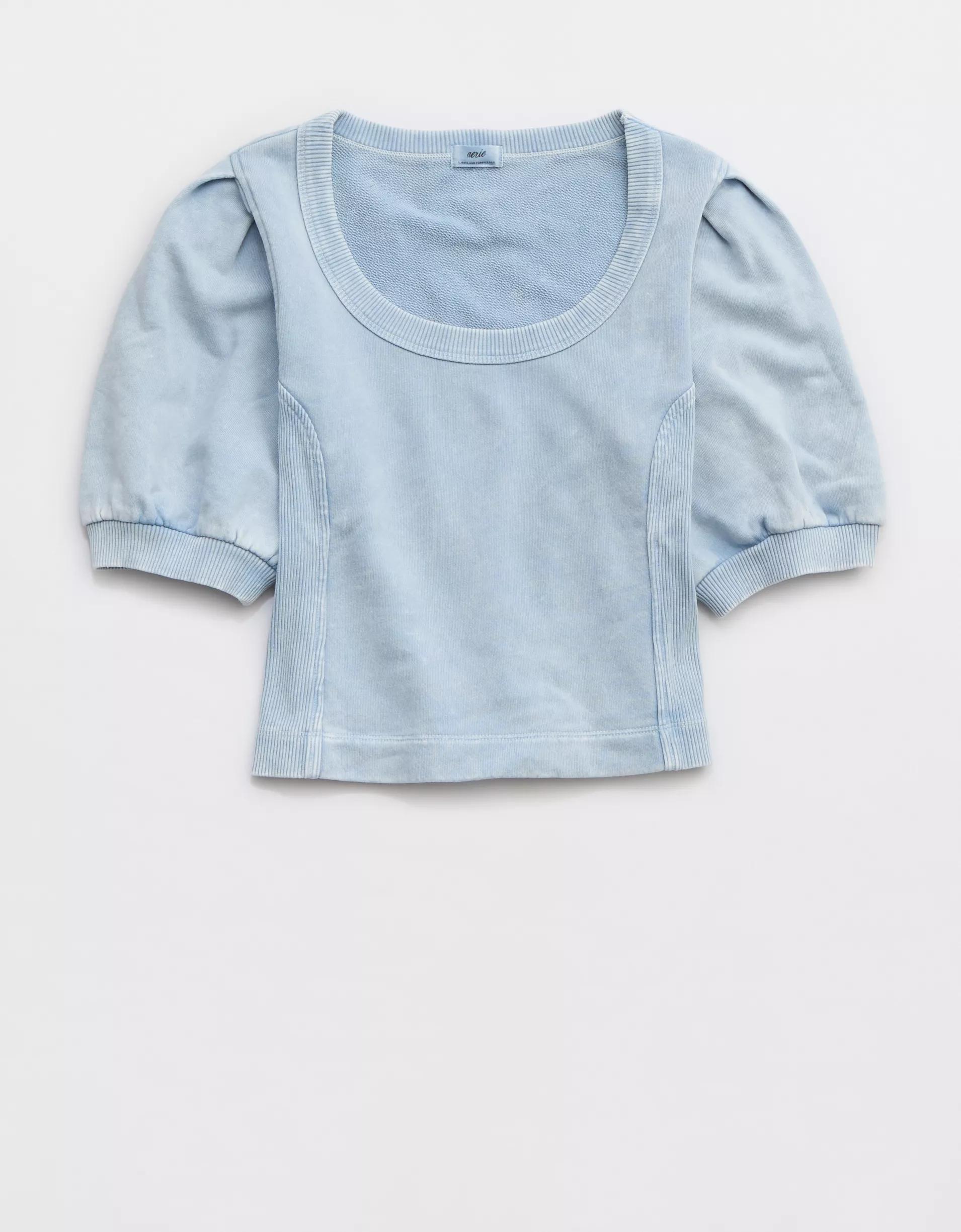 Aerie Seams Right Short Sleeve Sweatshirt Product Image