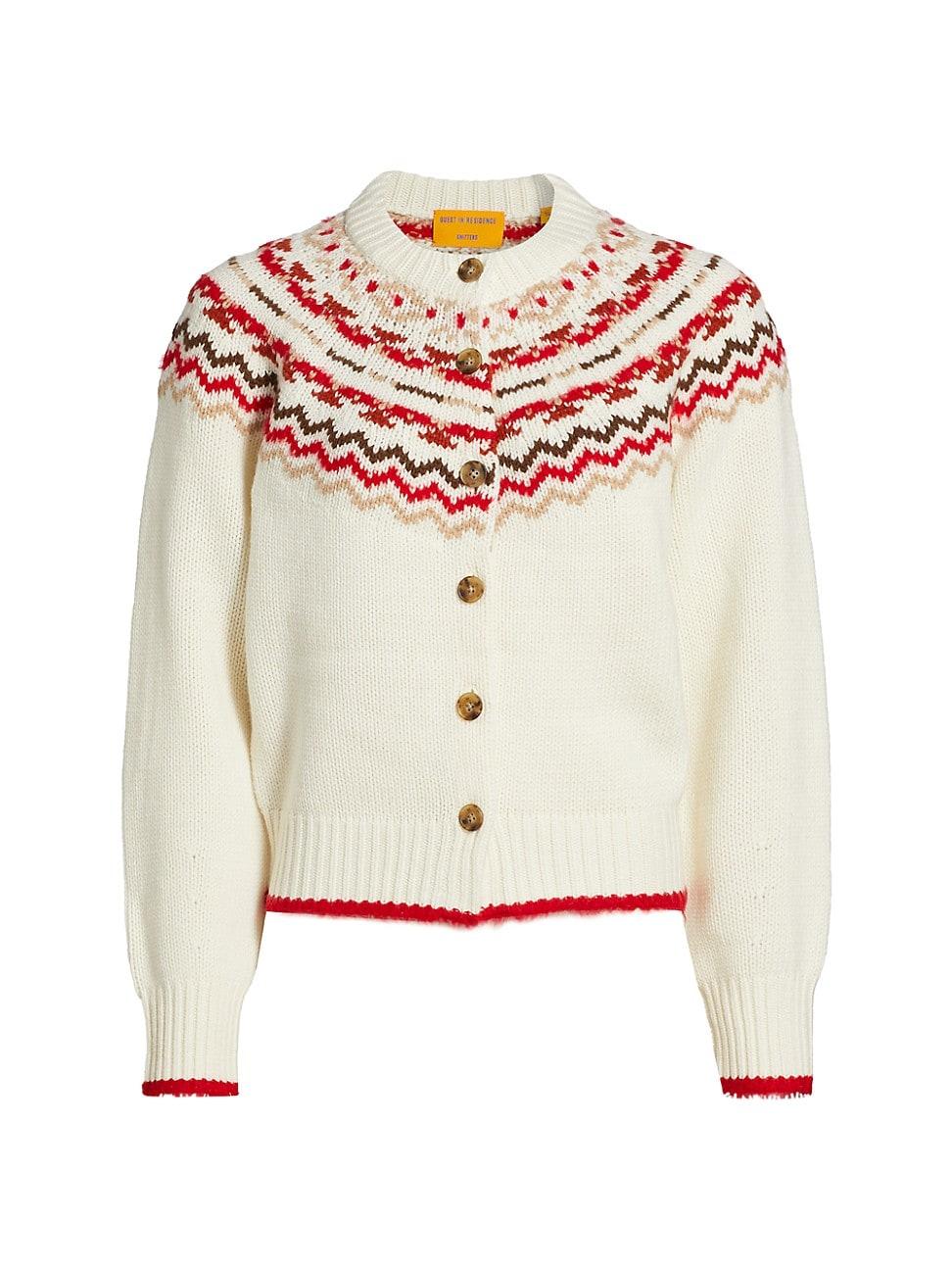 Womens Chalet Wool-Cashmere Fair Isle Cardigan Product Image