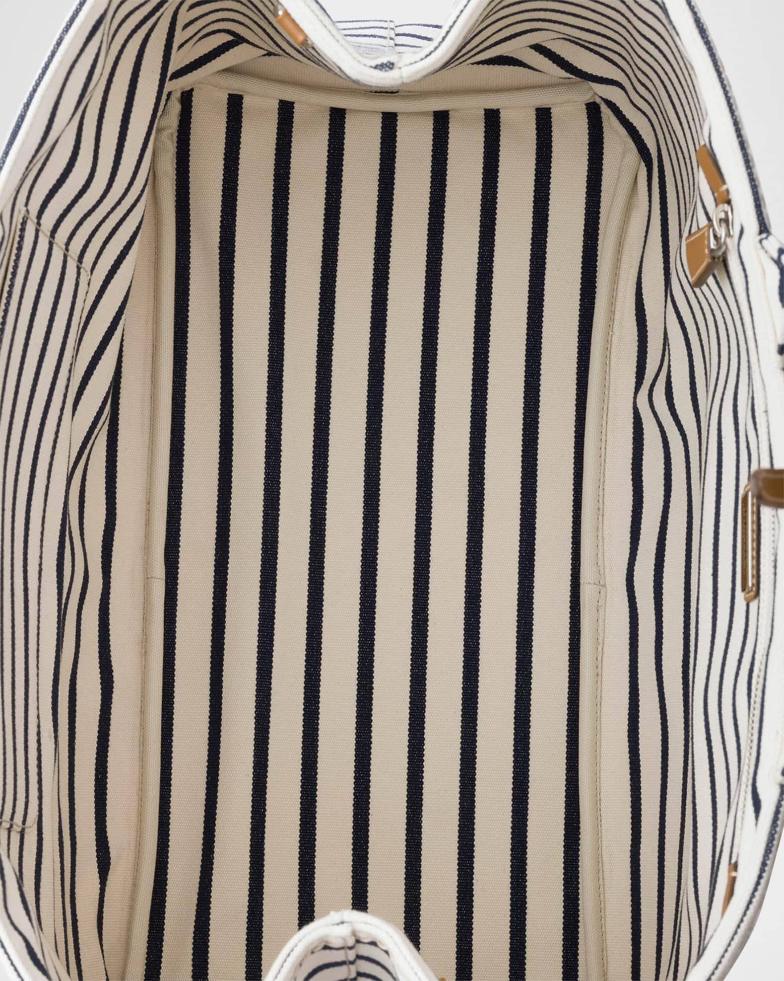 Men's Striped Canvas Tote Bag Product Image