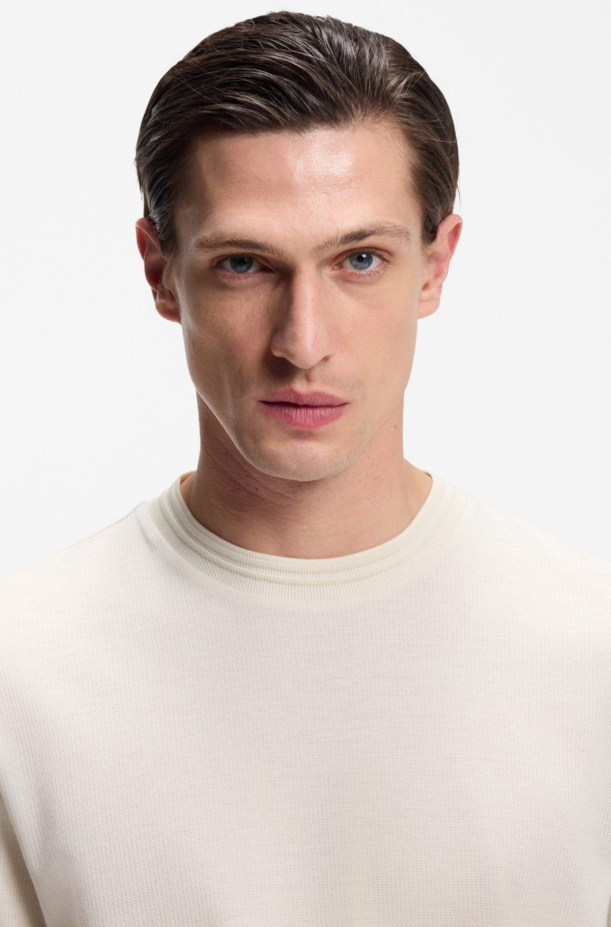 Regular-fit T-shirt in a mercerised cotton blend Product Image