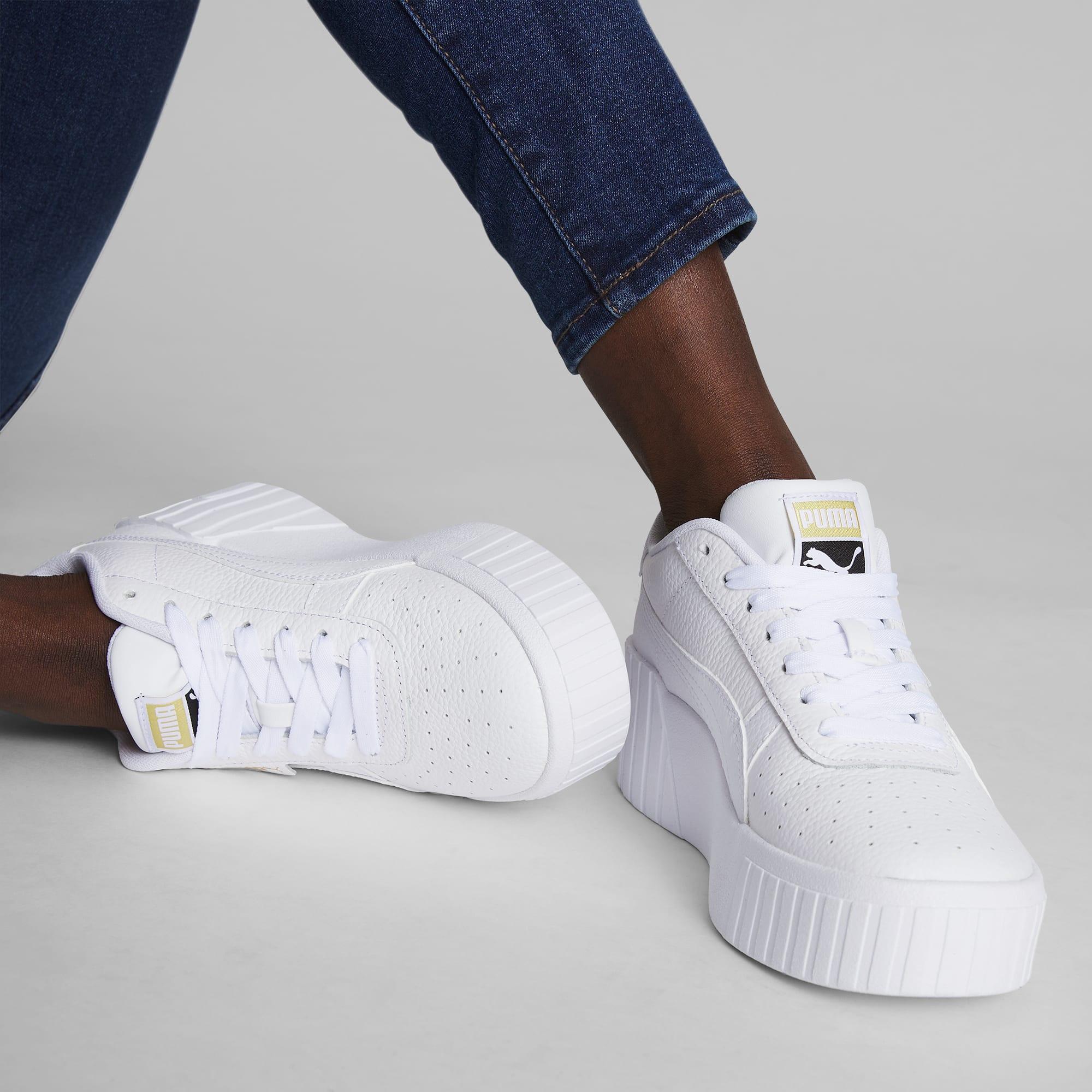 PUMA Cali Wedge Women's Sneakers in White Product Image