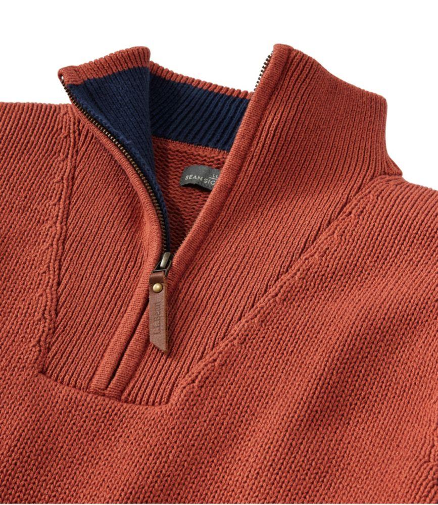 Men's Signature Organic Cotton Sweater, Quarter-Zip Product Image