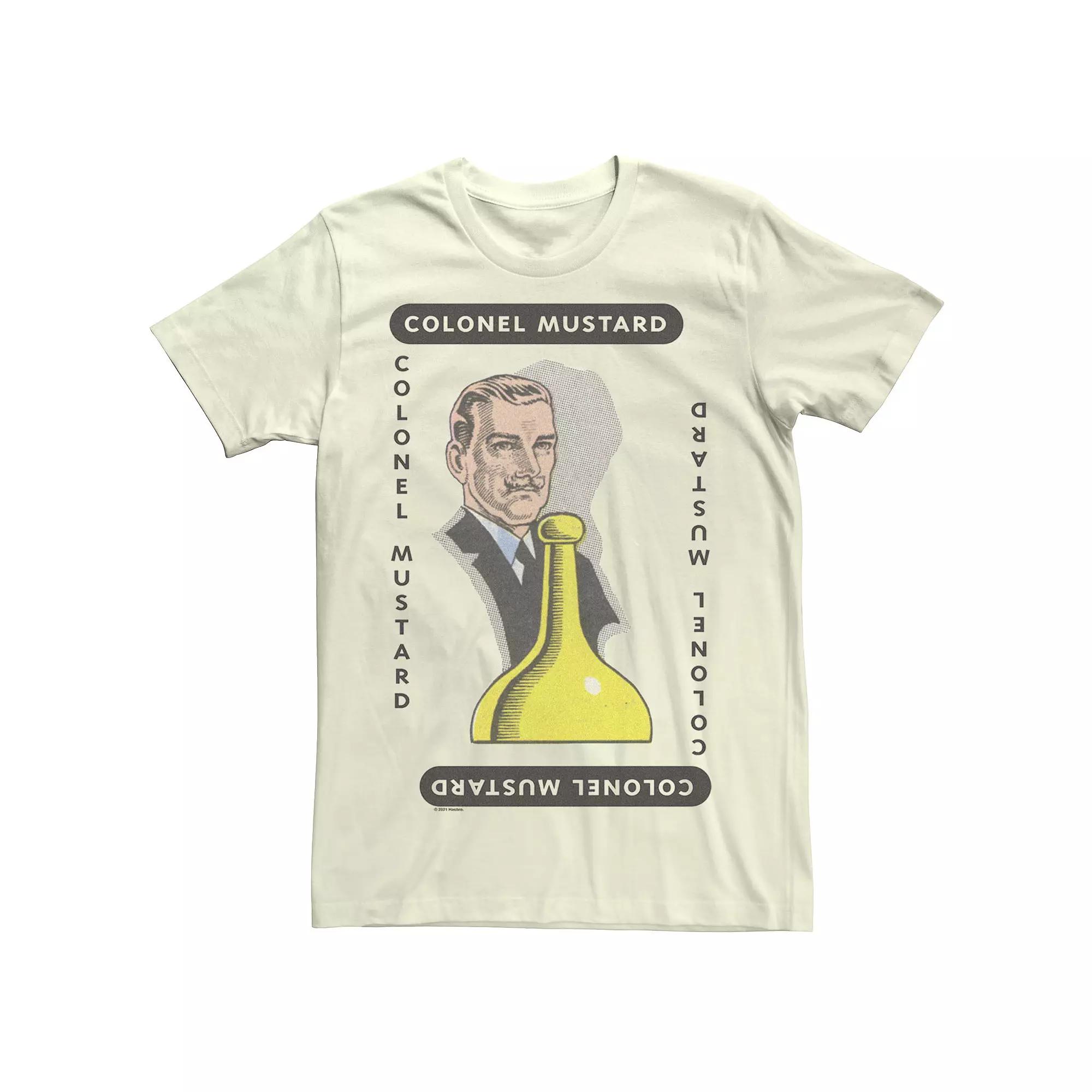 Men's Clue Colonel Mustard Classic Yellow Game Piece Tee,  Product Image