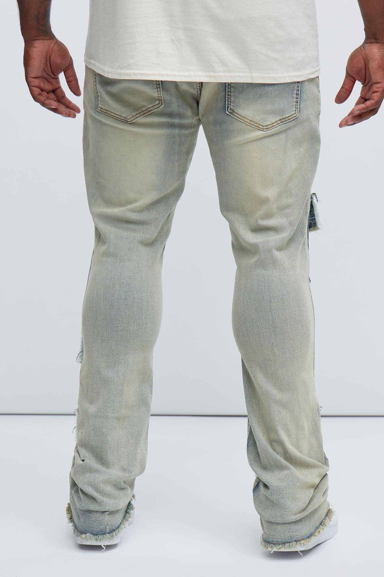 Get Started Cargo Stacked Skinny Flare Jeans - Medium Wash Product Image