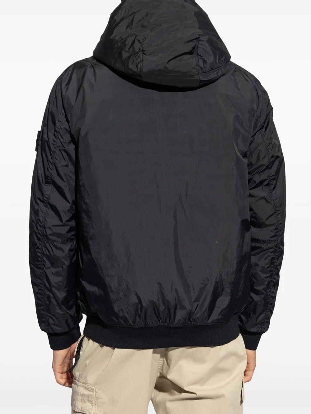 Compass-badge hooded windbreaker Product Image