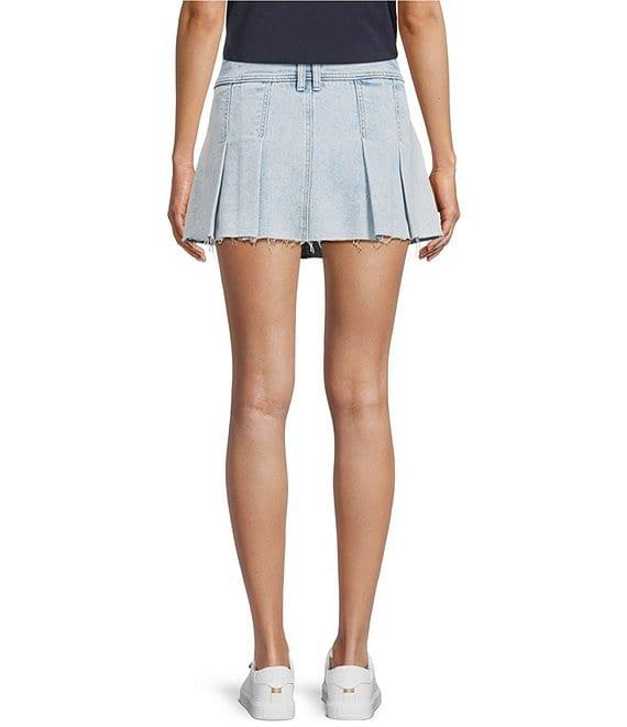 GB Pleated Denim Micro Mini Skort Product Image