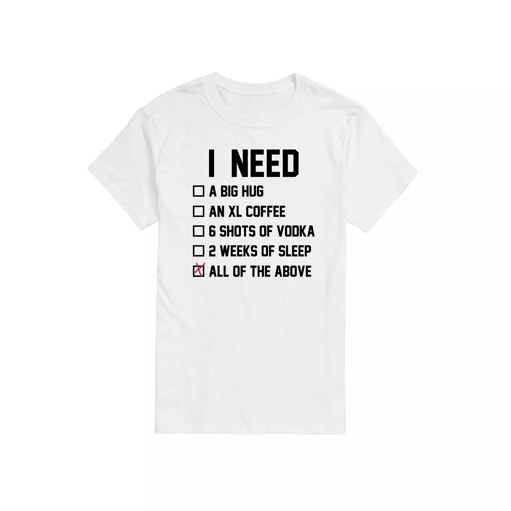 Big & Tall I Need All Of The Above Graphic Tee, Men's,  Product Image