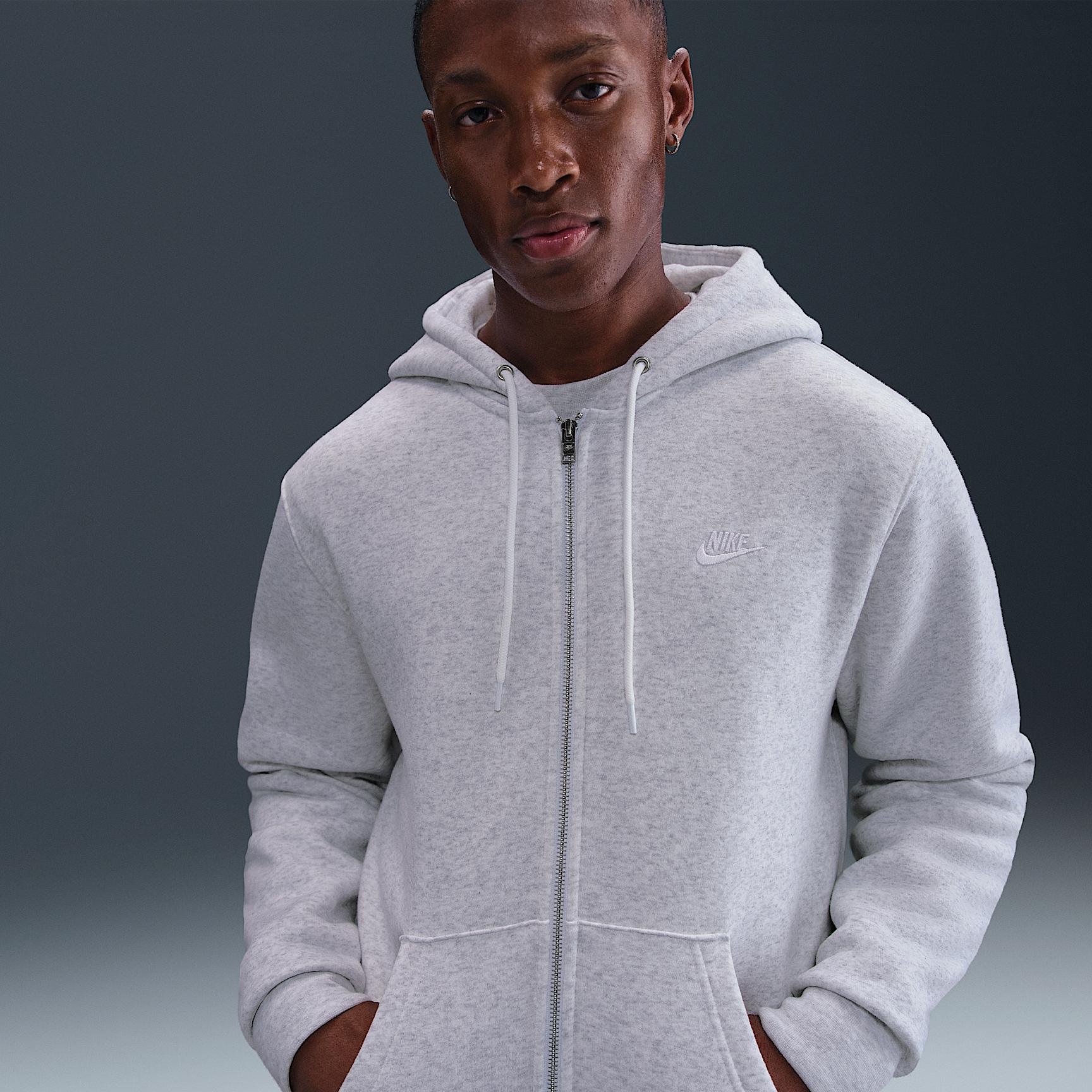 Nike Mens Club Full-Zip Fleece Hoodie | FN3861-051 Product Image