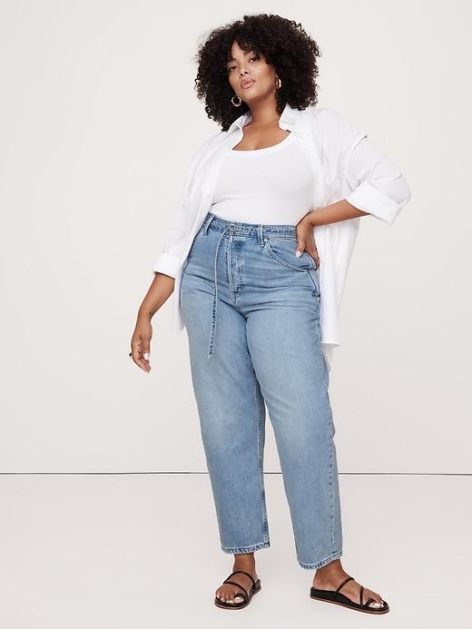 High-Rise Rigid Bow Jean Product Image