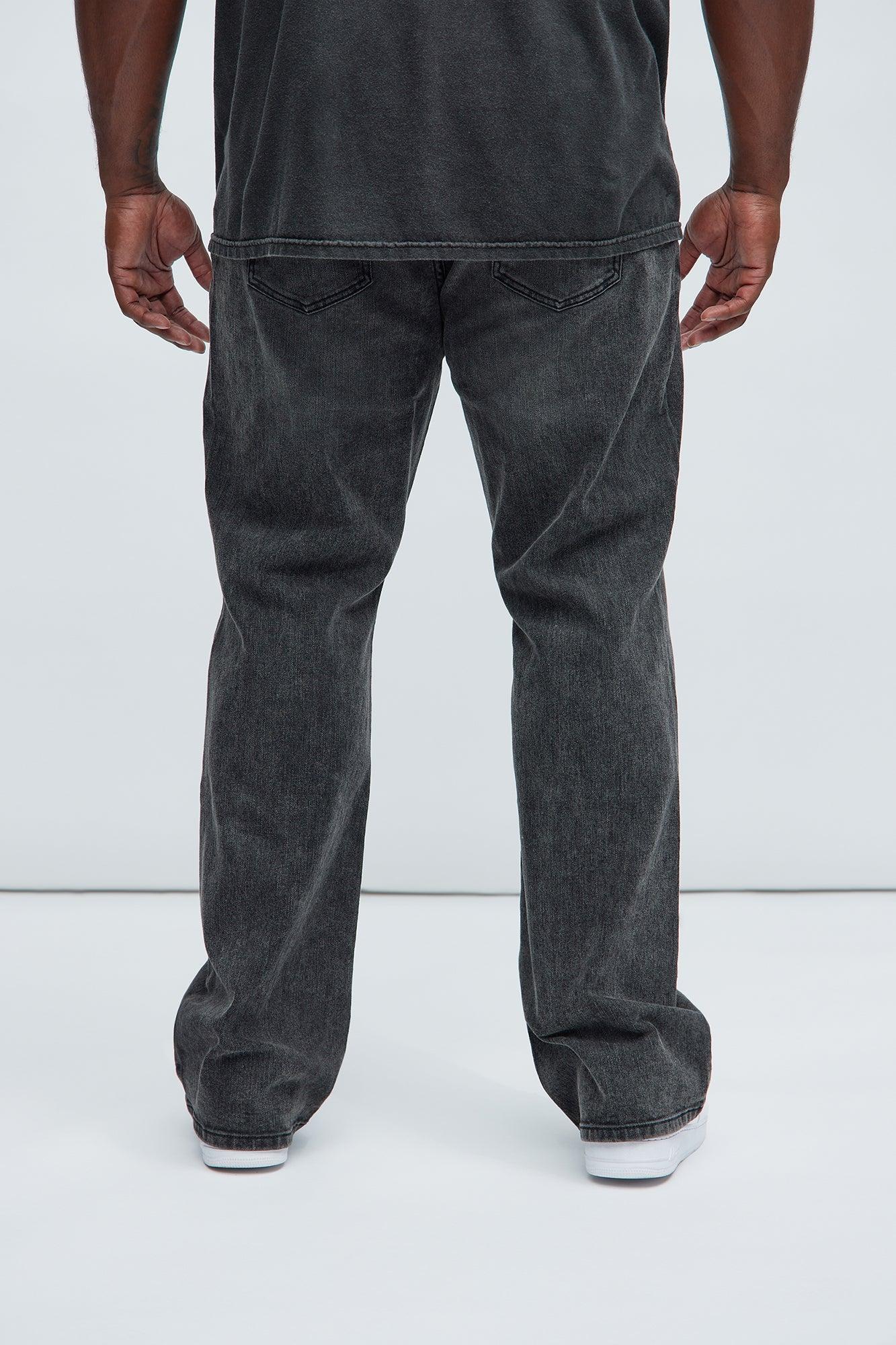 Andrew Stacked Skinny Flare Jeans - Black Wash Product Image