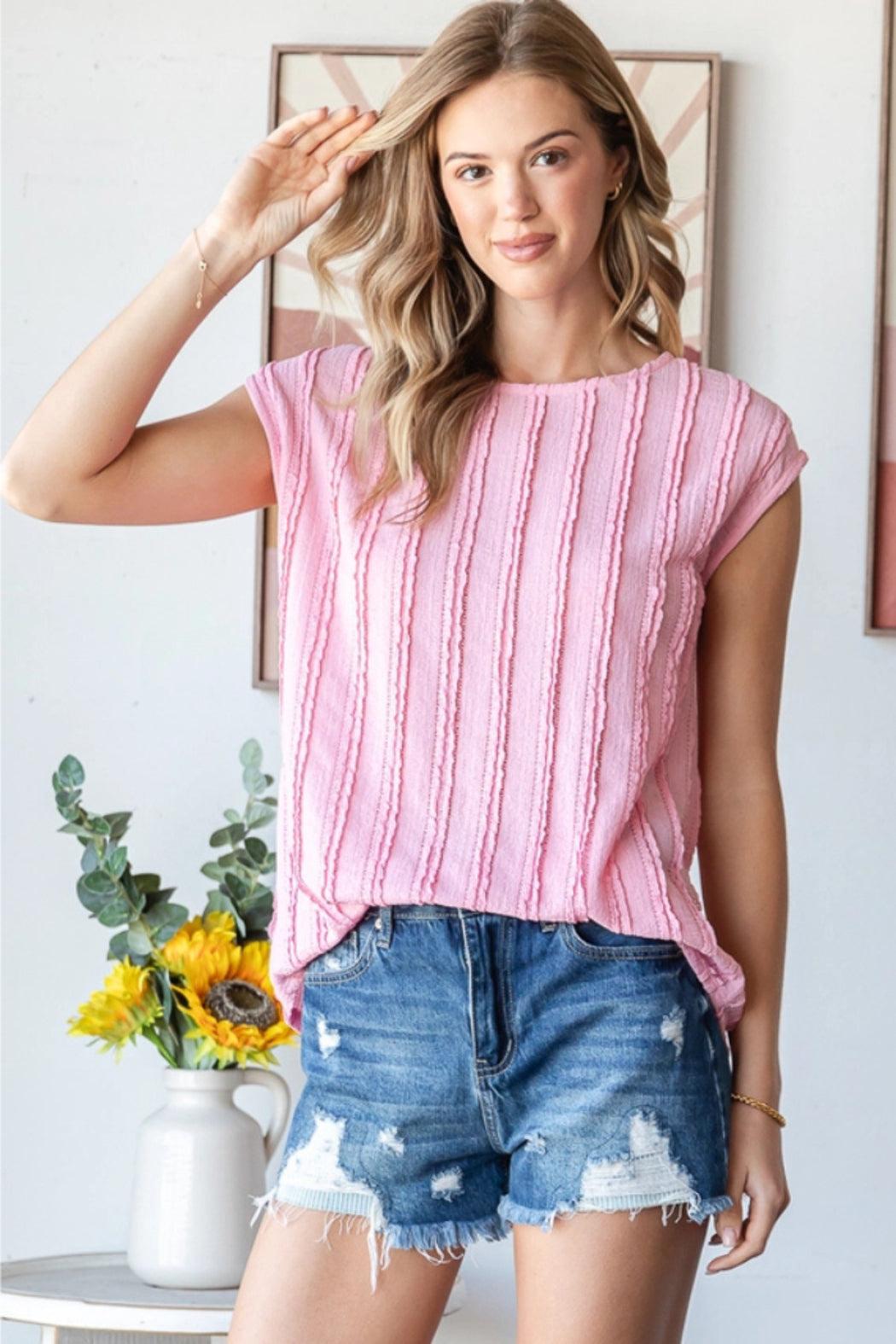 Textured Stripe Blouse Product Image