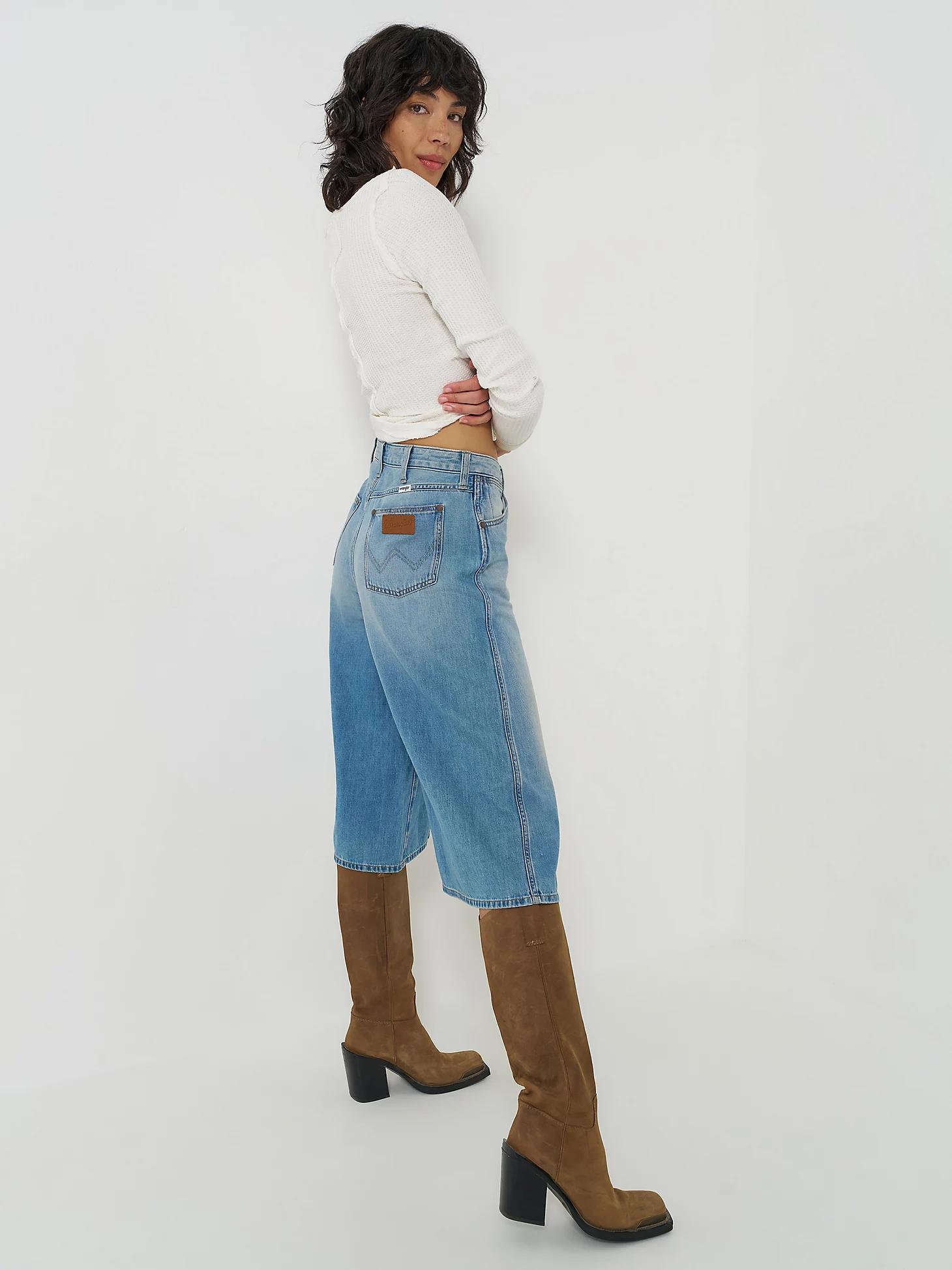 Women's Denim Culotte in Shimmerstone Product Image