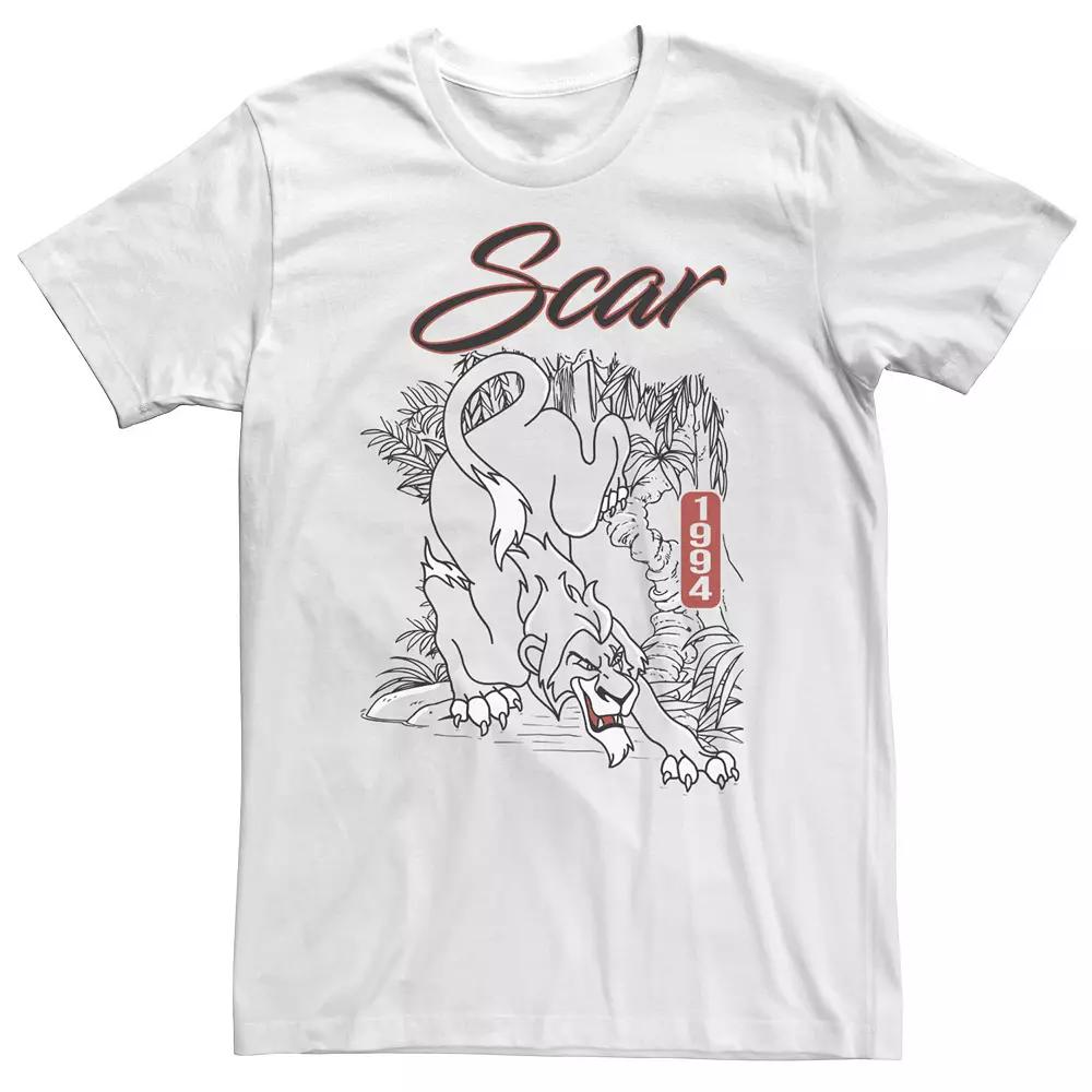 Big & Tall Disney The Lion King Scar Portrait Outline Tee, Men's,  Product Image