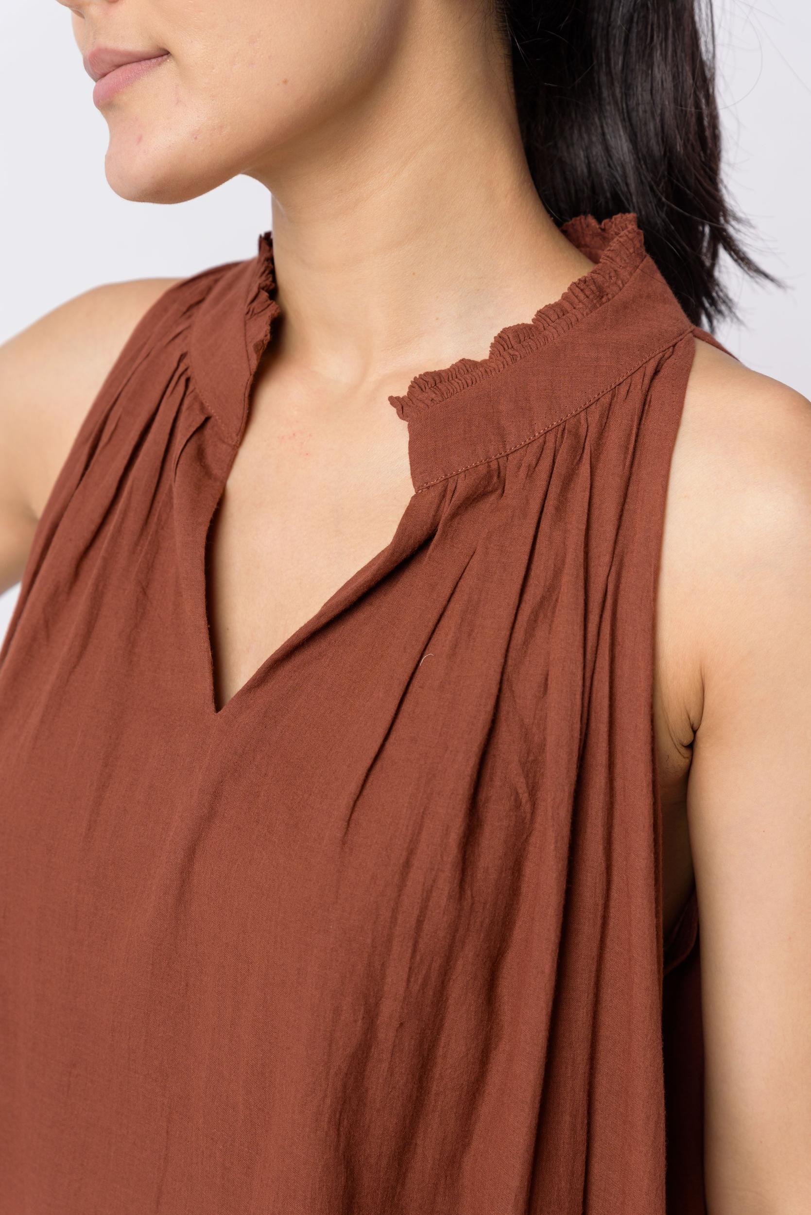 Toasted brown midi dress Product Image
