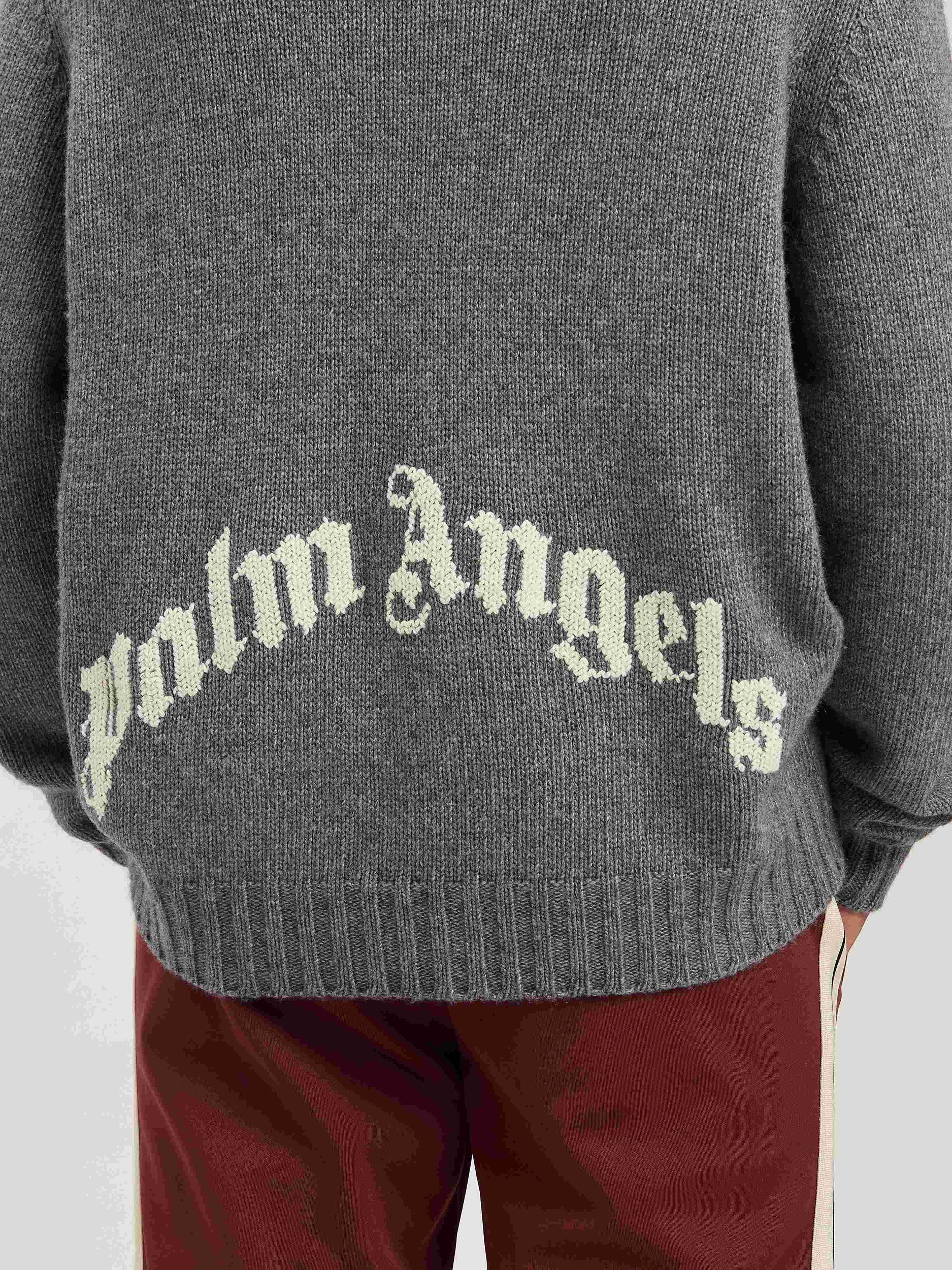 CURVED LOGO SWEATER GREY MELANGE - OFF W Product Image